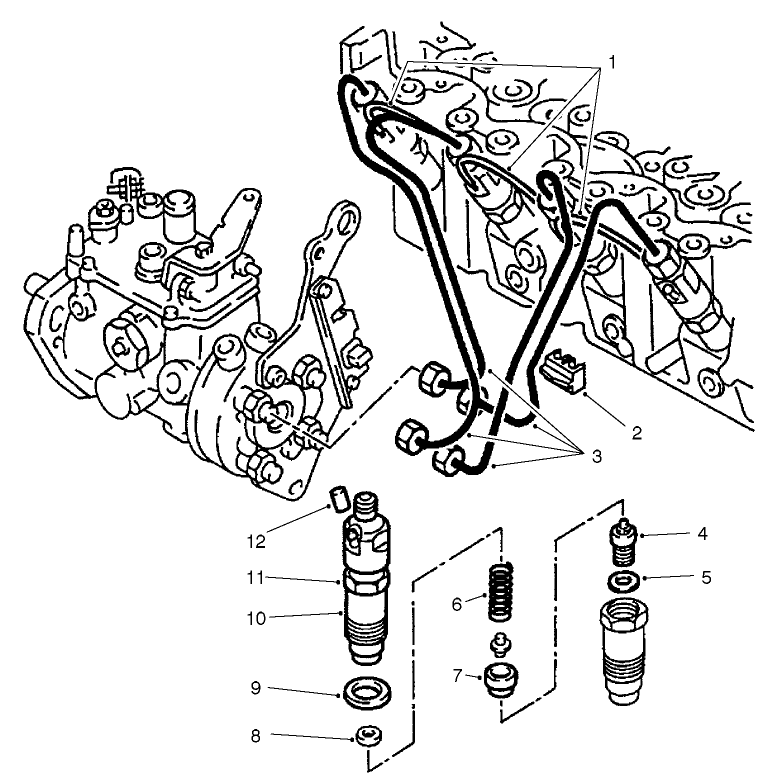 Fuel Injector And Plumbing Assembly