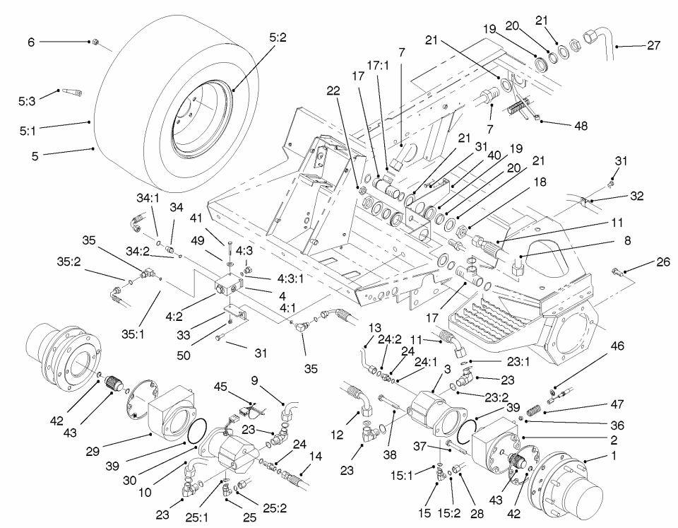 Front Hydraulic Drive And Brake Assembly