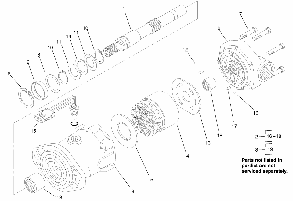 Lh-Hydraulic Motor Assembly #93-7476
