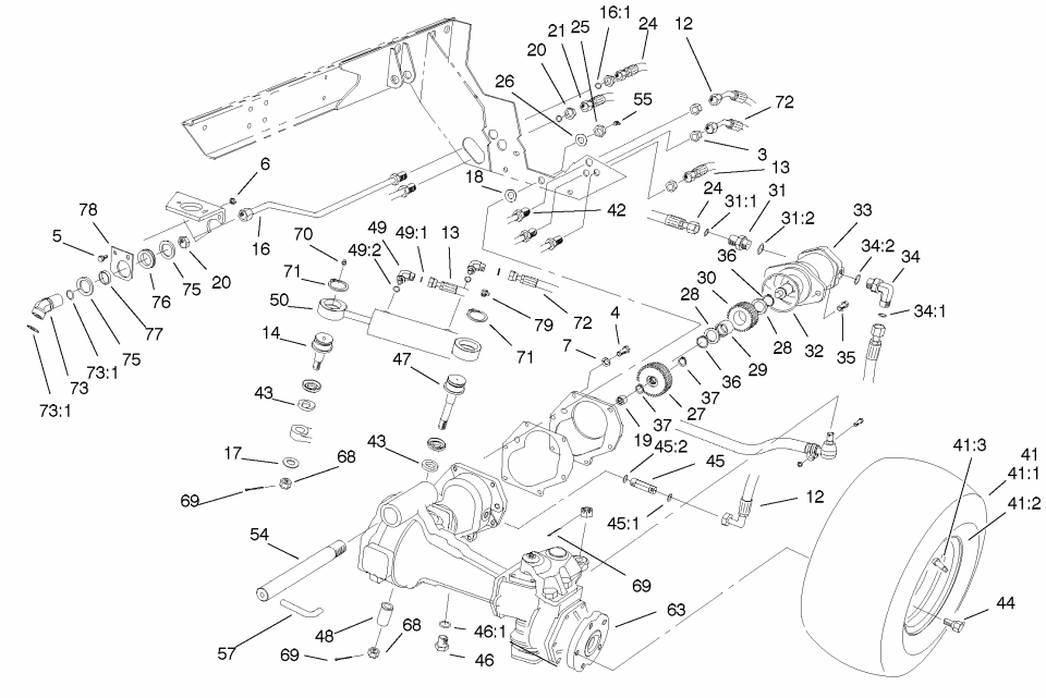 4wd-Rear Axle Assembly