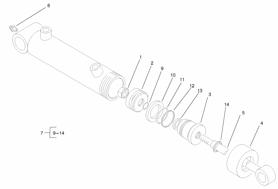 Hydraulic Cylinder Assembly #93-2650