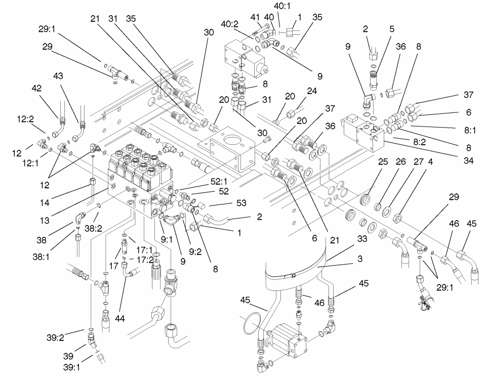 Rear Hydraulic Control Block Assembly