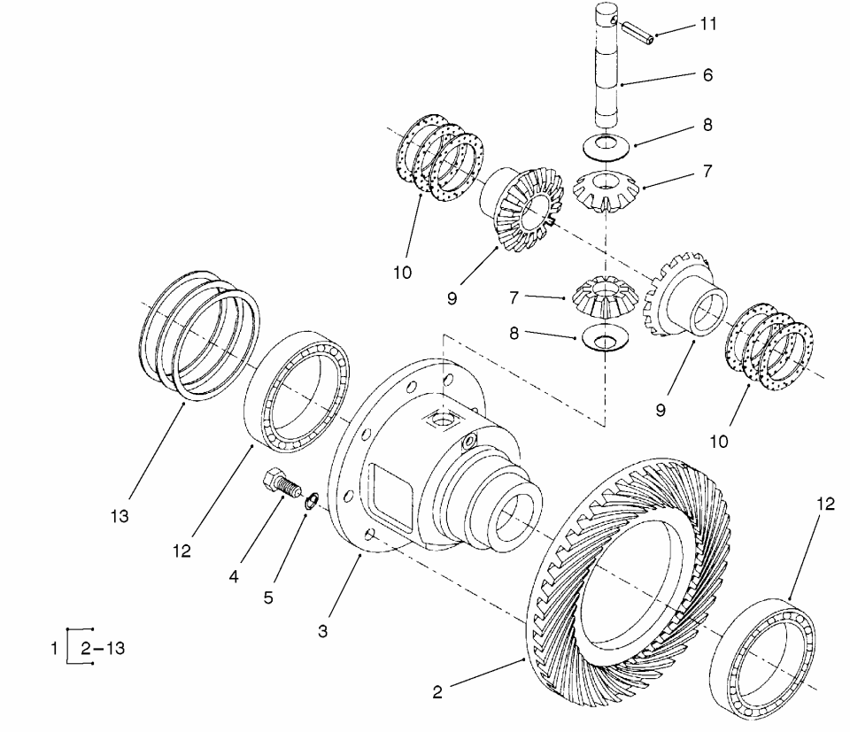 Rear Axle Assembly No. 100-3784 (continued) Differential Assembly
