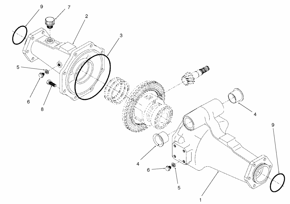 Rear Axle Assembly No. 100-3784 (continued) Axle Support Assembly