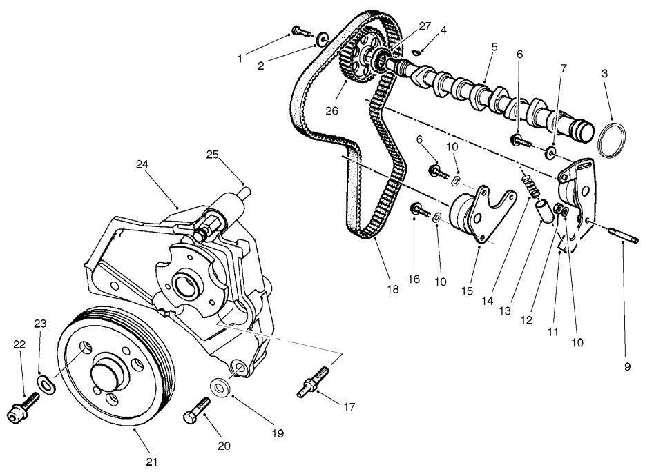 Camshaft And Fan Support Assembly