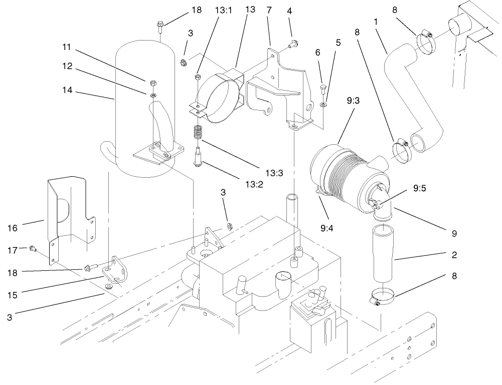 Air Cleaner And Muffler Assembly