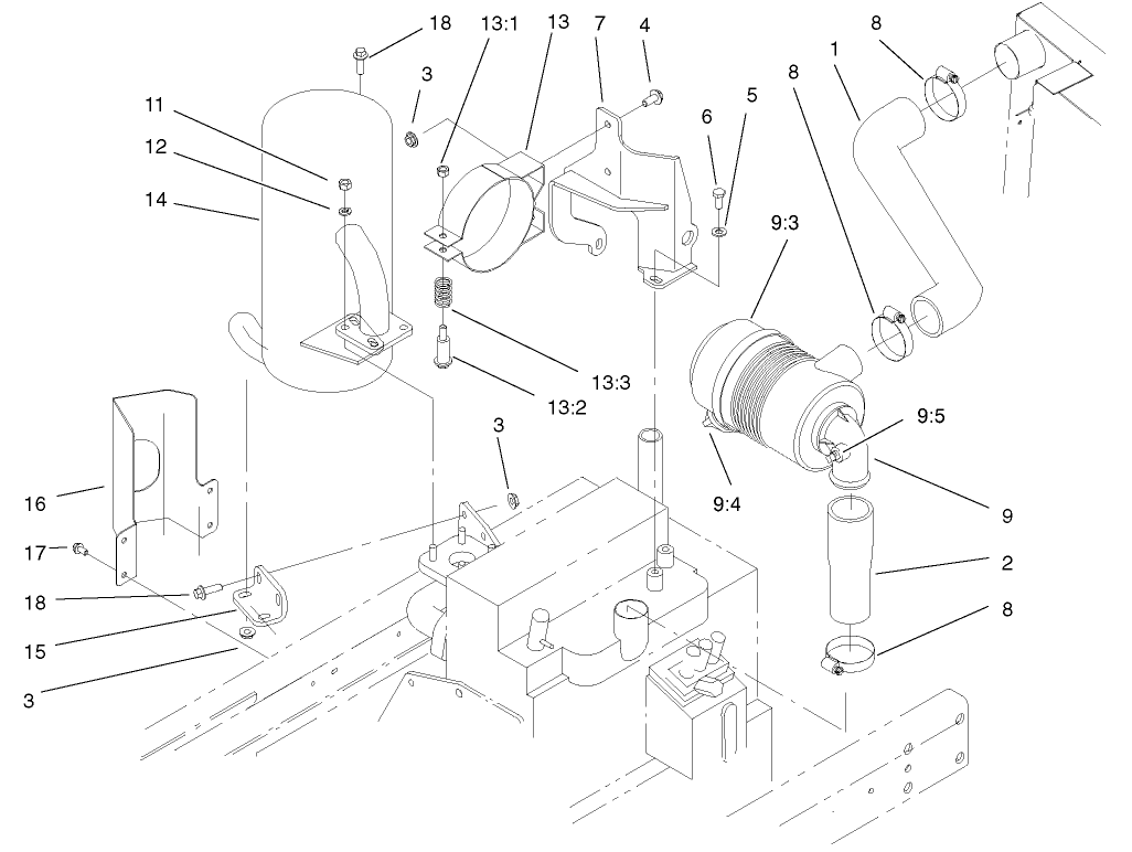 Air Cleaner And Muffler Assembly