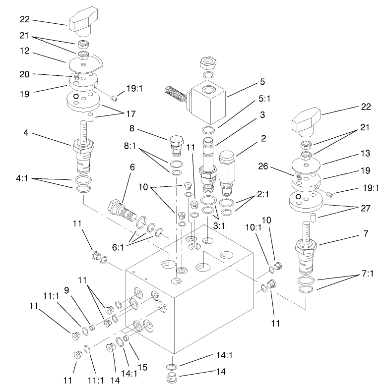 Hydraulic Manifold Assembly No. 104-4841