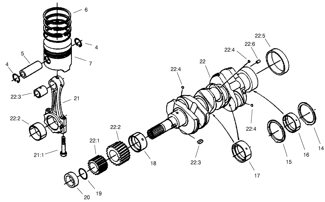 Piston And Crankcase Assembly
