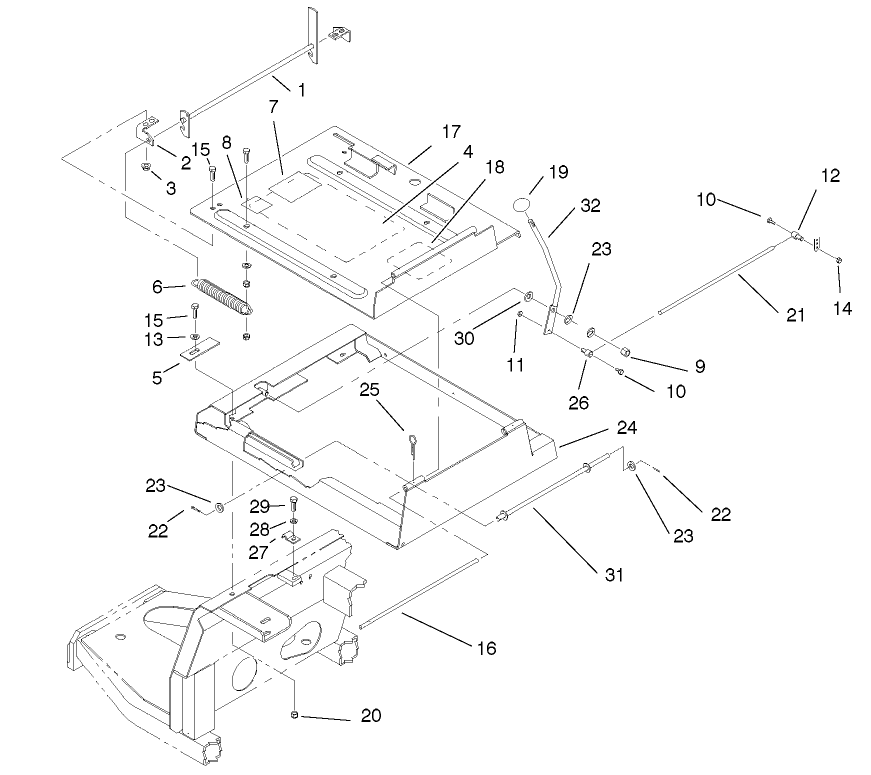 Seat Frame And Throttle Assembly
