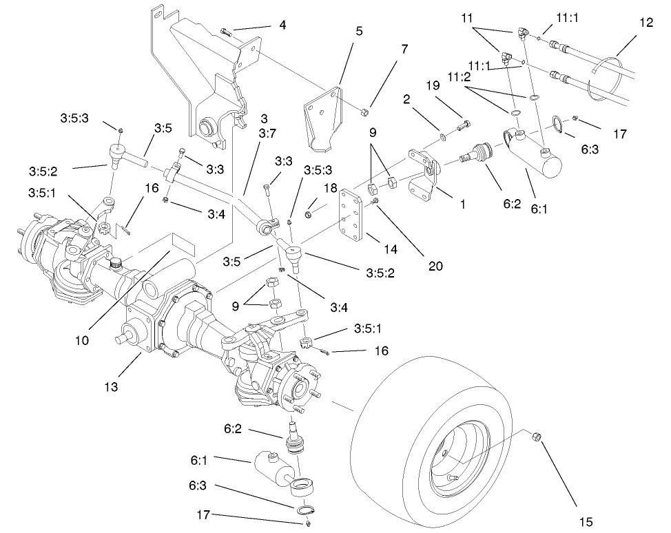 4wd Rear Axle Assembly (model 03541 Only)