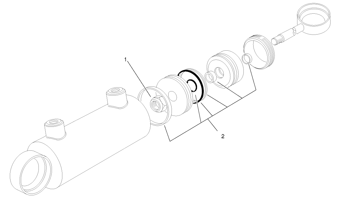 Hydraulic Cylinder Assembly No. 98-8163 (model 03541 Only)