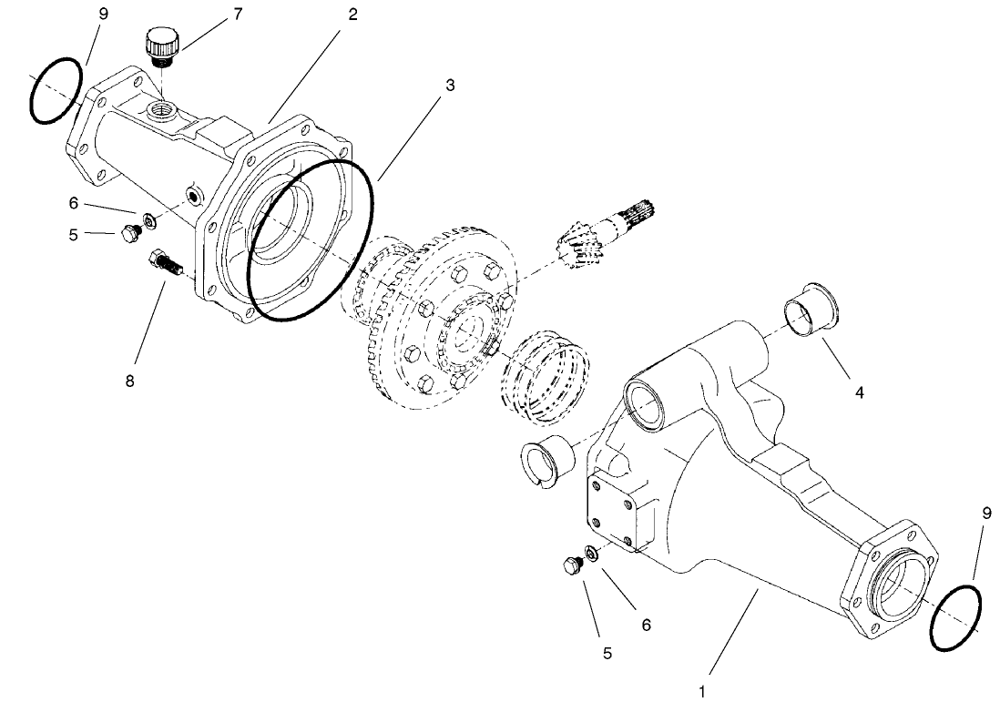 Rear Axle Assembly No. 98-3925 (continued) Axle Support Assembly