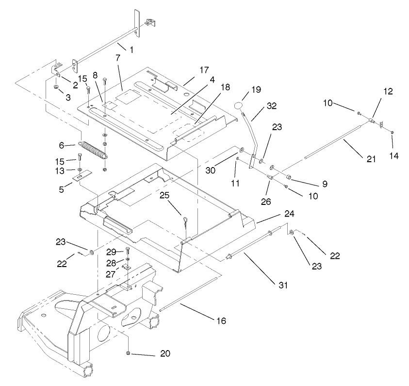 Seat Frame And Throttle Assembly