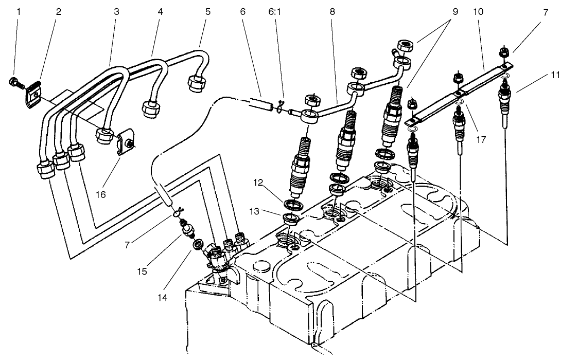 Nozzle Holder & Glow Plug Assembly