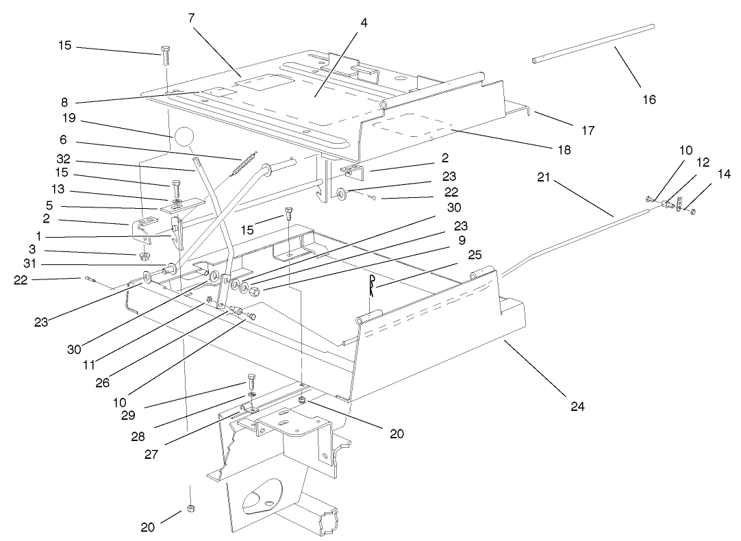 Seat Frame And Throttle Assembly
