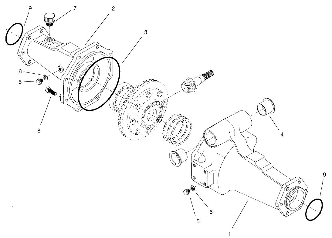 Rear Axle Assembly No. 98-3925 (continued) Axle Support Assembly