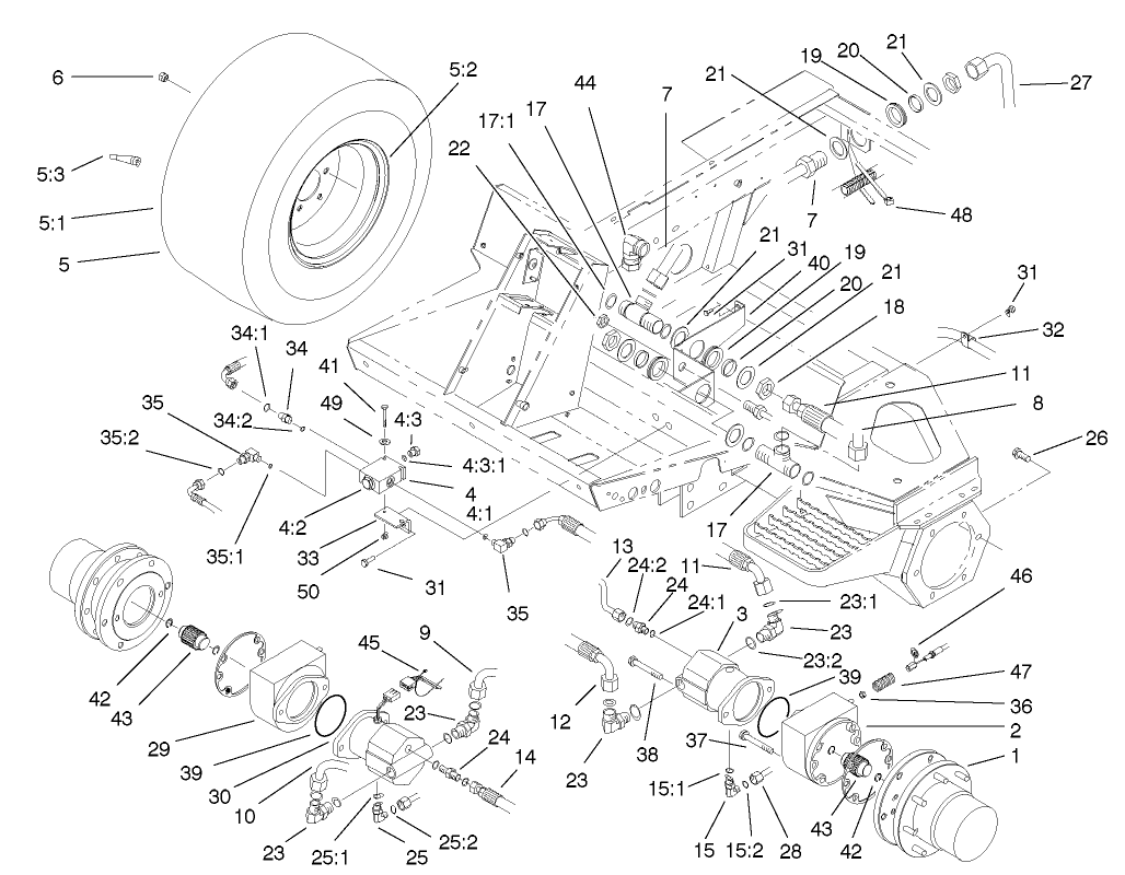Front Hydraulic Drive And Brake Assembly
