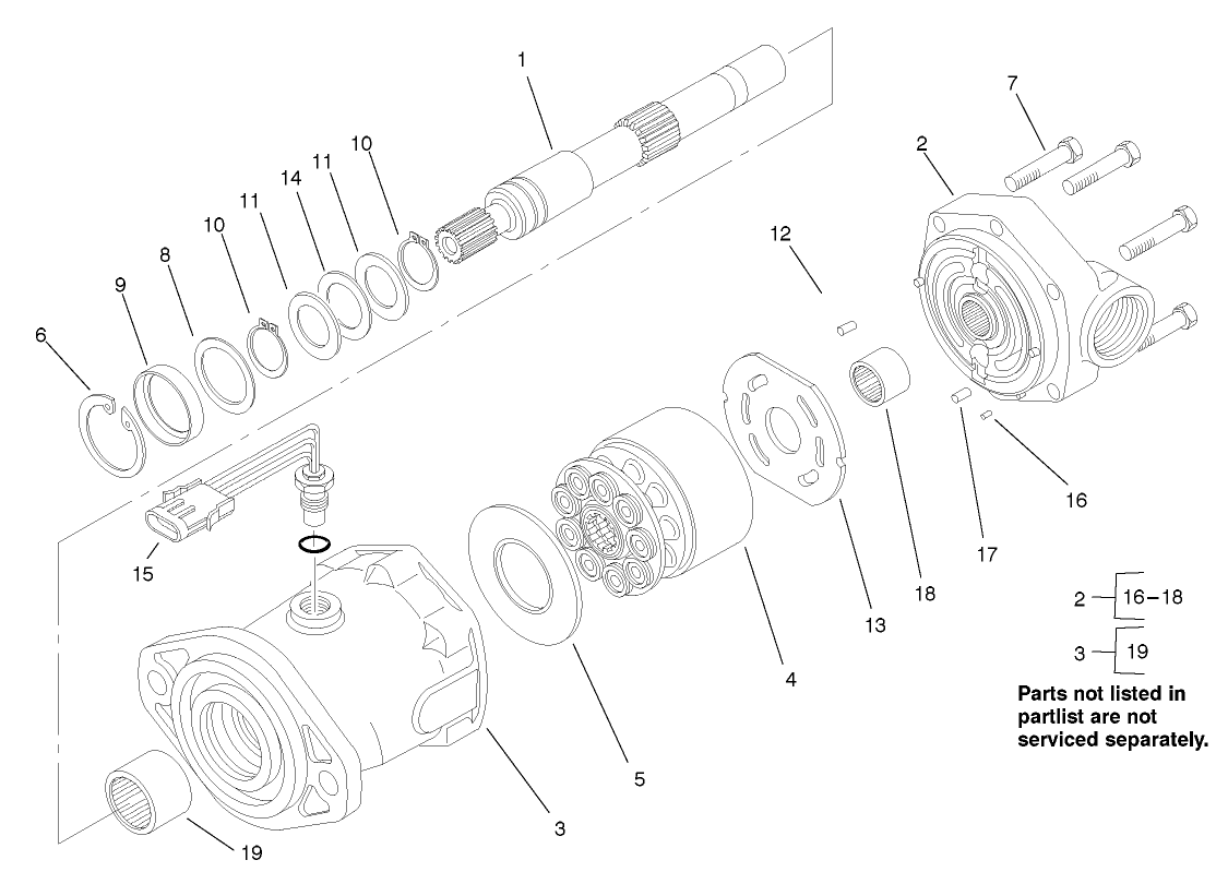 Lh-Hydraulic Motor Assembly #93-7476