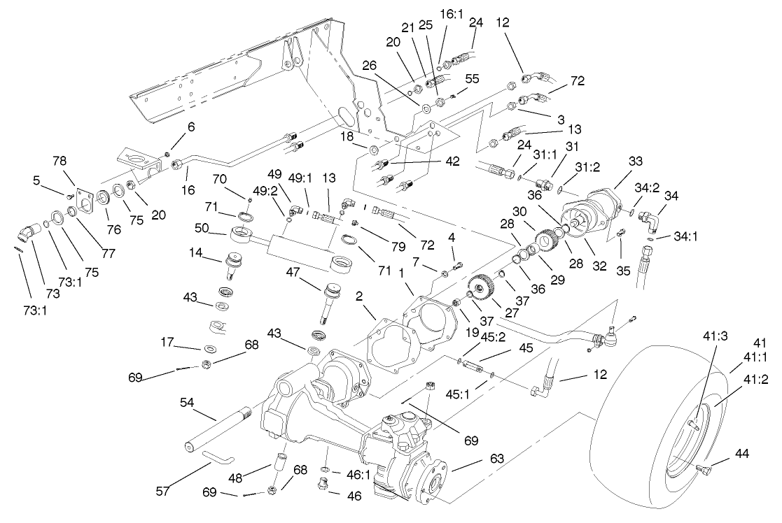 4wd-Rear Axle Assembly (model #03804)