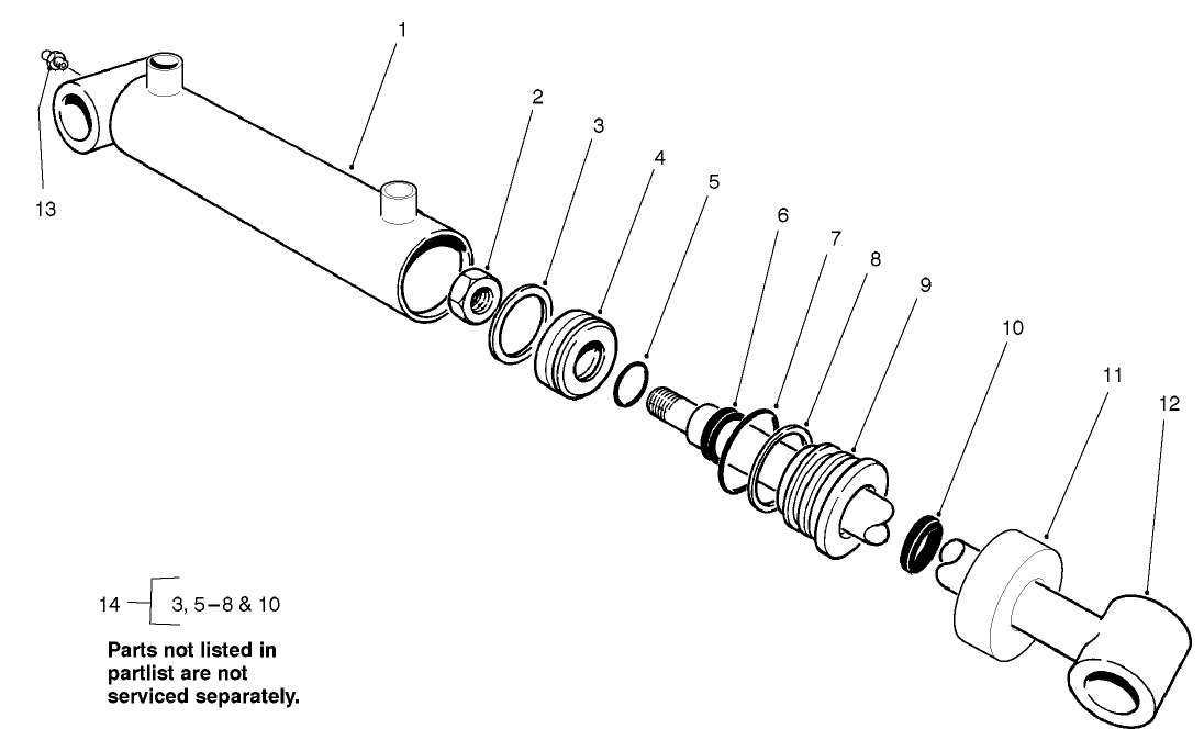 Hydraulic Cylinder Assembly #99-6986