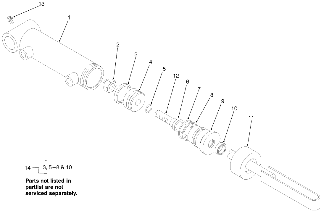 Hydraulic Cylinder Assembly #99-2550