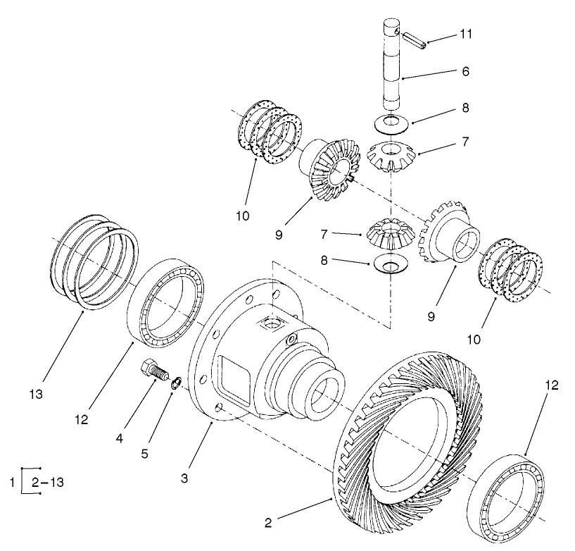 Rear Axle Assembly No. 100-3784 (continued) Differential Assembly