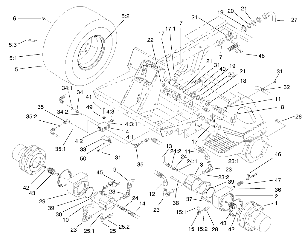 Front Hydraulic Drive And Brake Assembly