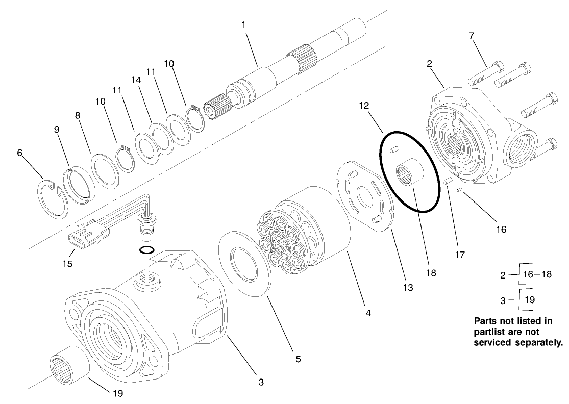 Lh-Hydraulic Motor Assembly #93-7476