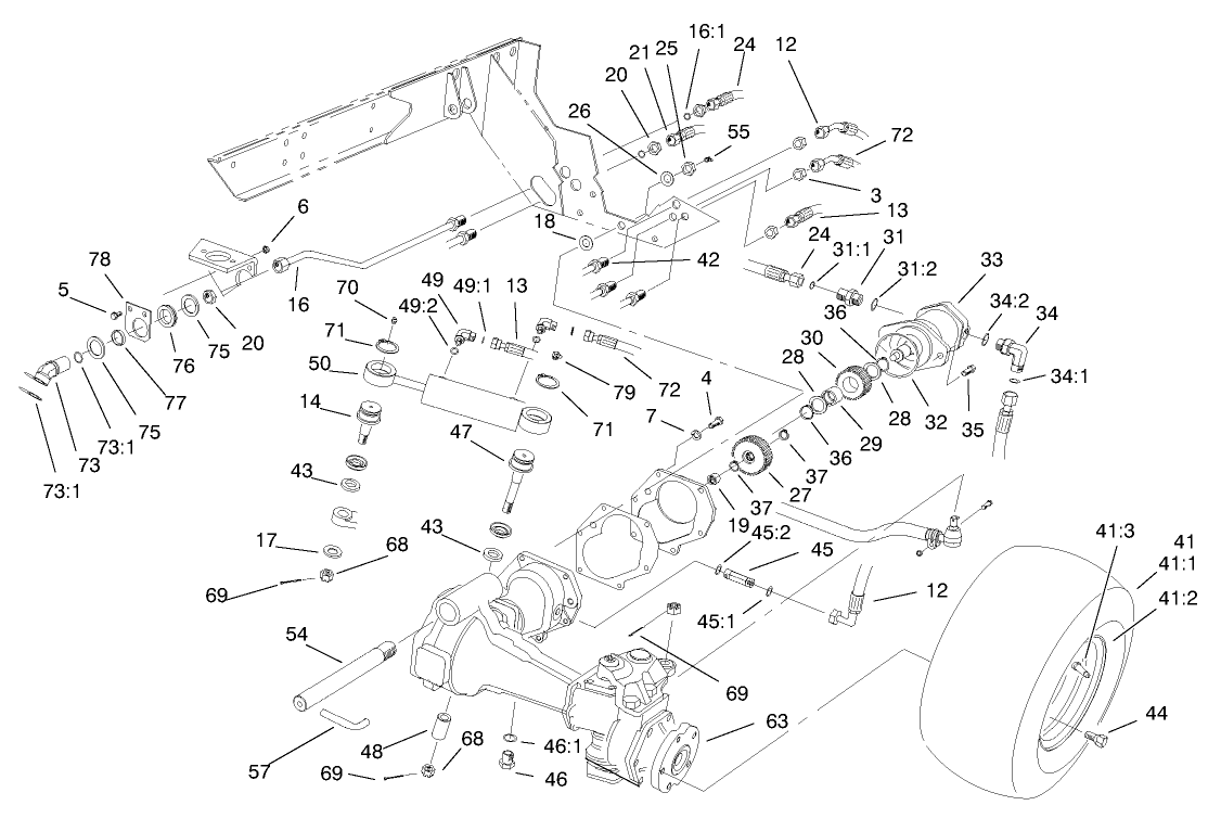 4wd-Rear Axle Assembly