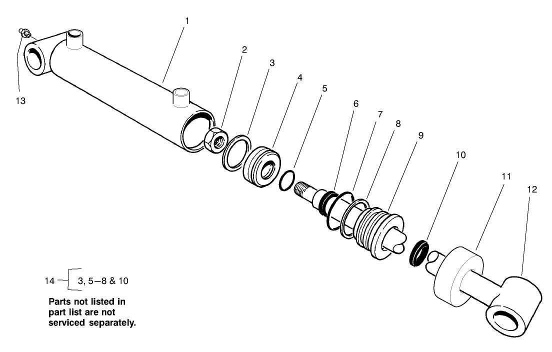 Hydraulic Cylinder Assembly #99-6986