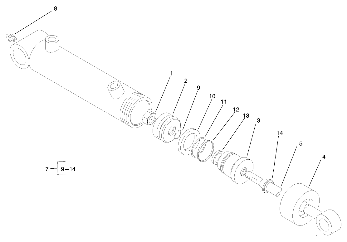 Hydraulic Cylinder Assembly #93-2650