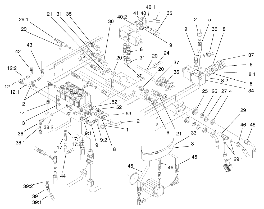 Rear Hydraulic Control Block Assembly