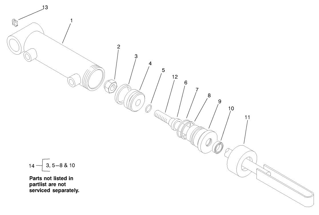 Hydraulic Cylinder Assembly #99-2550