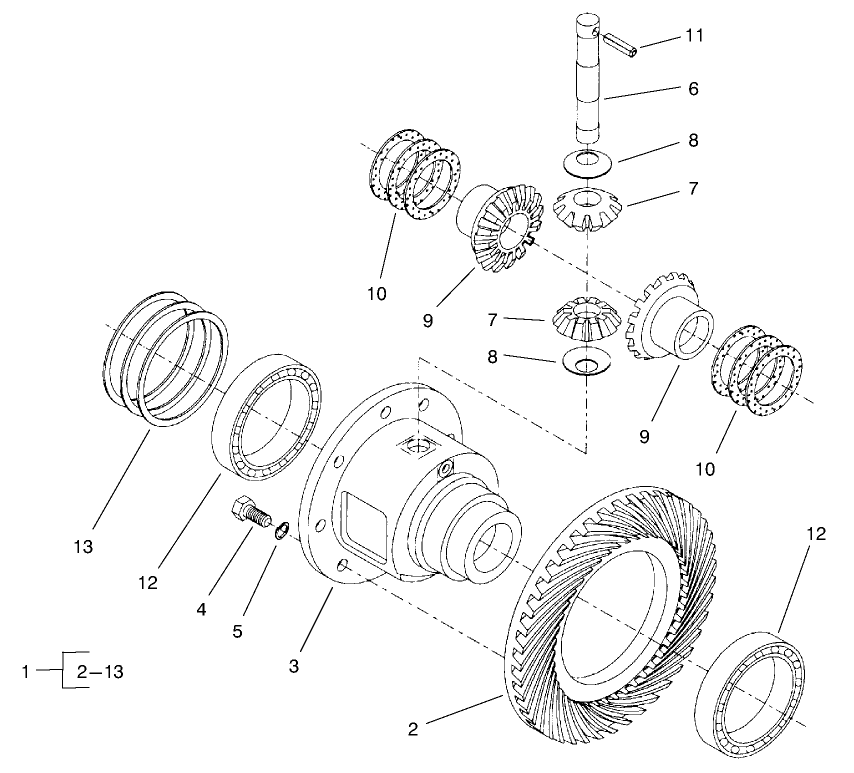 Rear Axle Assembly No. 100-3784 (continued) Differential Assembly