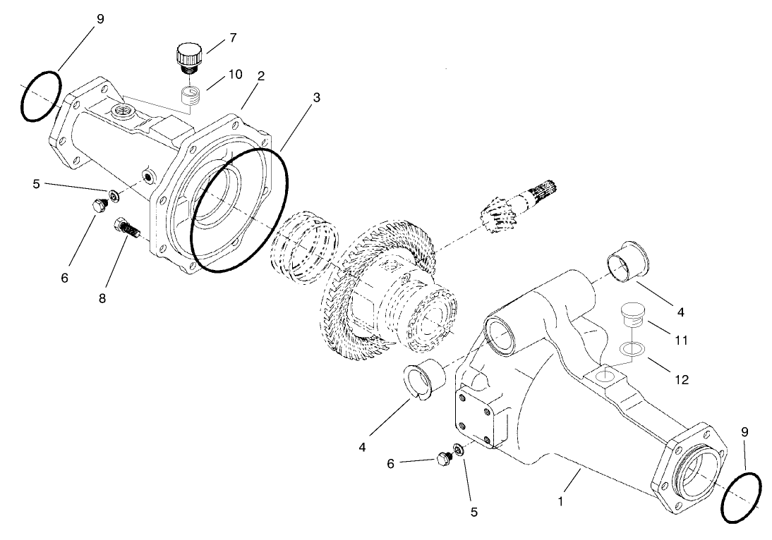 Rear Axle Assembly No. 100-3784 (continued) Axle Support Assembly