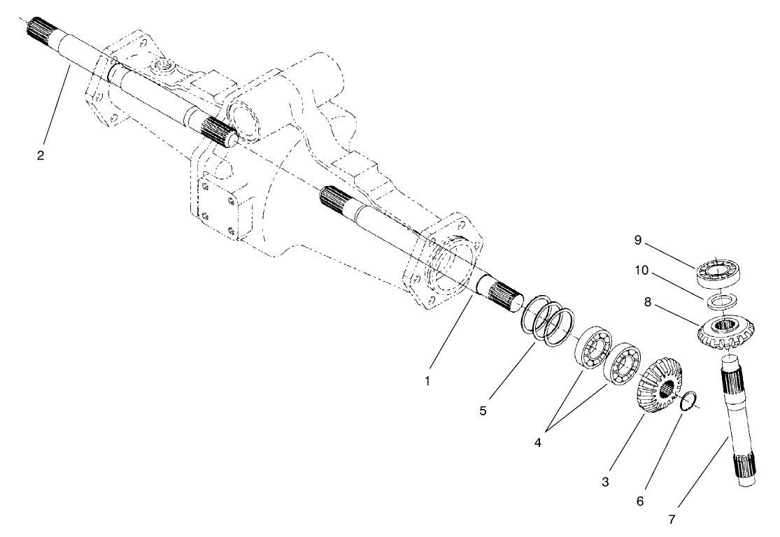 Rear Axle Assembly No. 100-3784 (continued) Bevel Gear Shaft Assembly