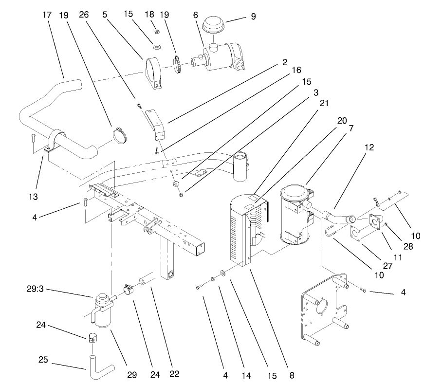 Air Cleaner And Exhaust Assembly