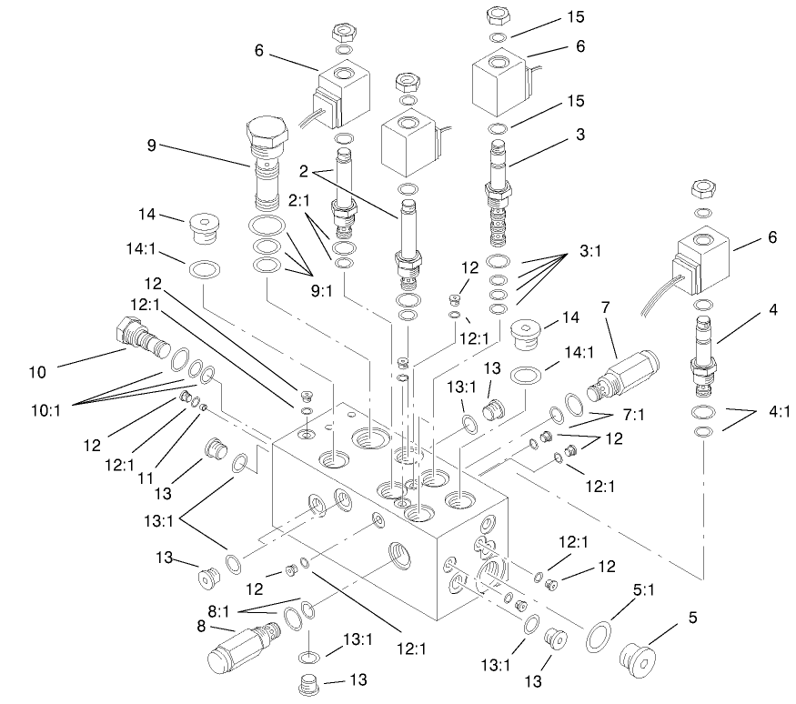 Basic Mow/lift Manifold Assembly No. 93-2240