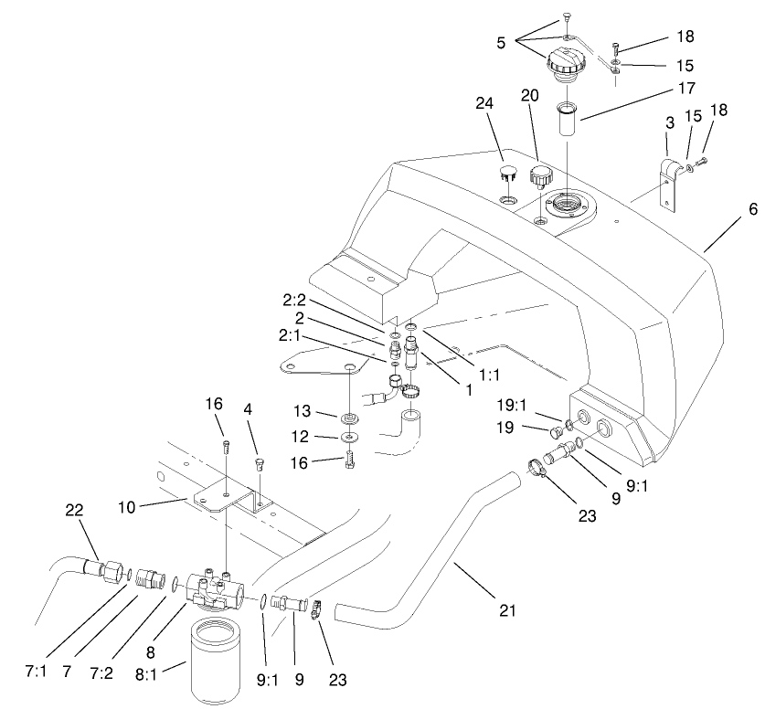 Hydraulic Tank And Filter Assembly
