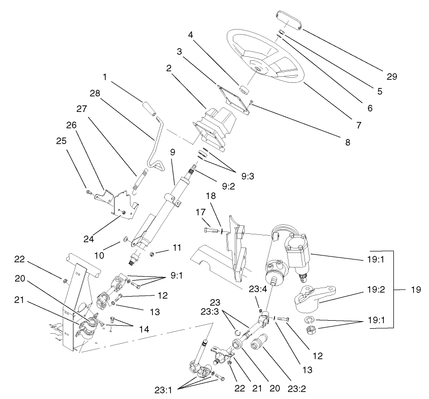 4 Wheel Drive Steering Assembly (only on: 07217TC)