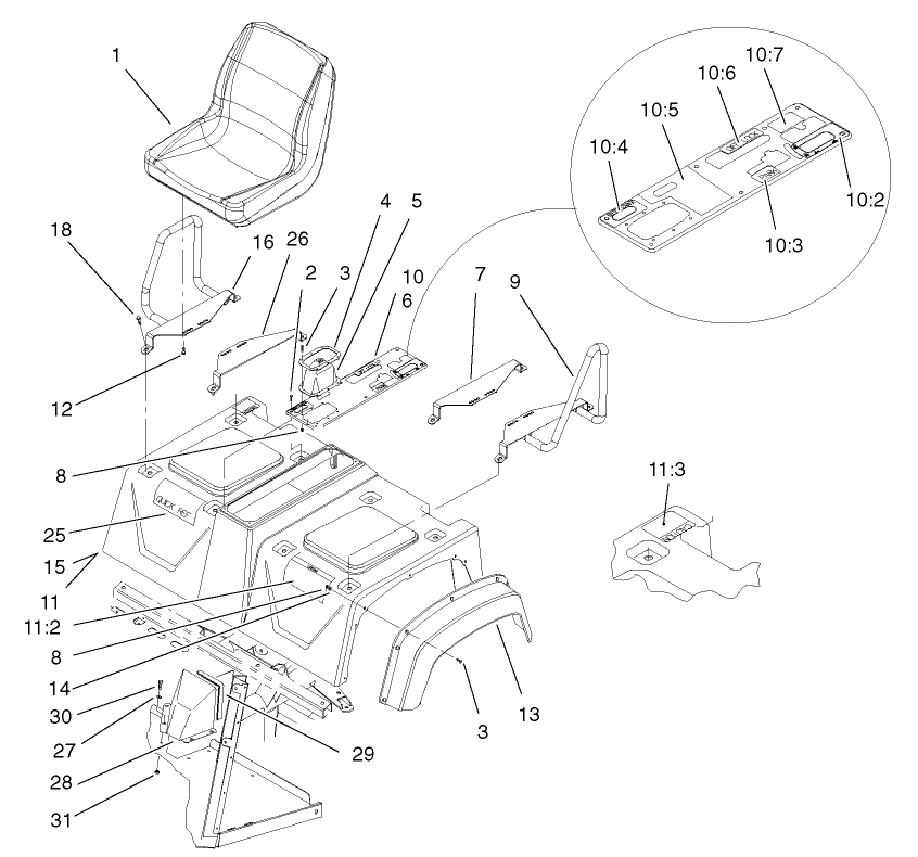 Shroud and Seat Assembly