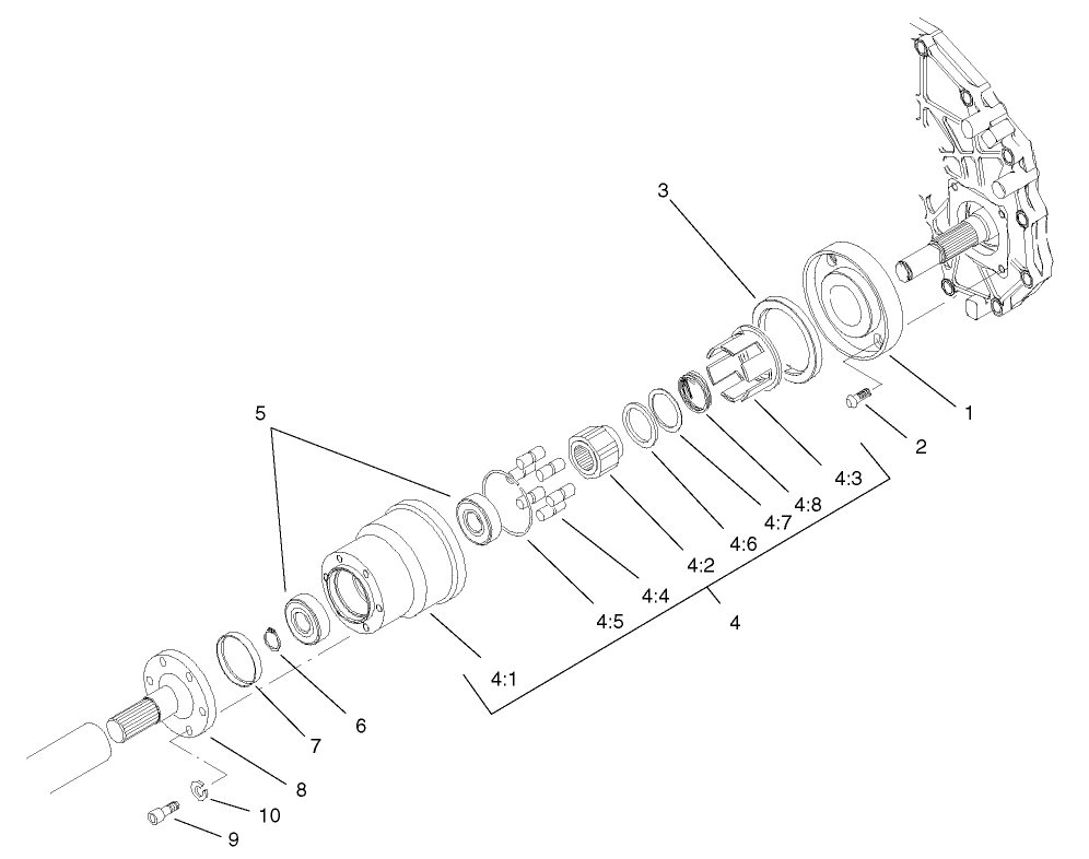 Bi-directional Over Running Clutch Assembly (only on: 07217TC)