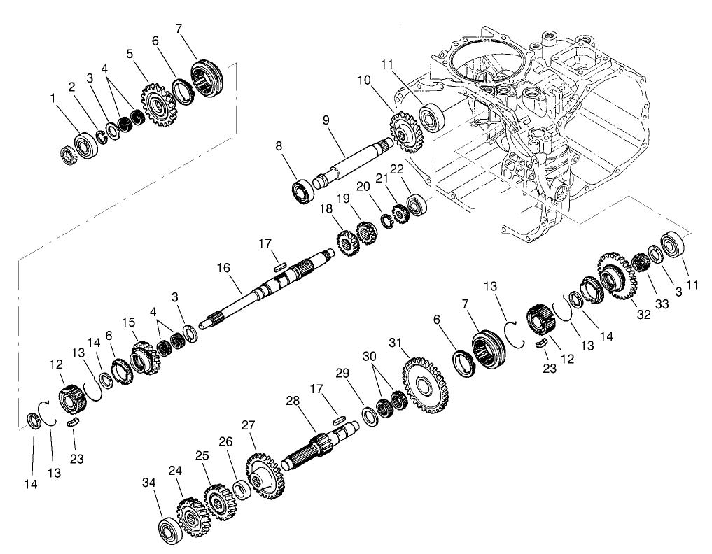 Gear Shaft Assembly Transaxle Assembly No. 105-4180 (only on: 07213TC)