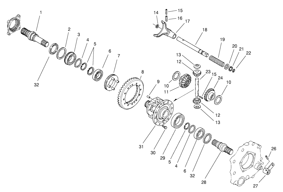 Differential Gear Assembly Transaxle Assembly No. 105-4180 (only on: 07213TC)