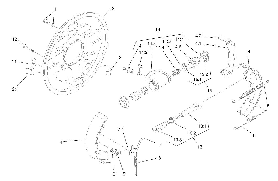 LH Rear Brake Assembly No. 93-7126