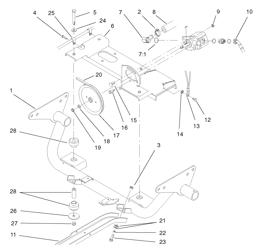 Air Cooled Engine Support Assembly