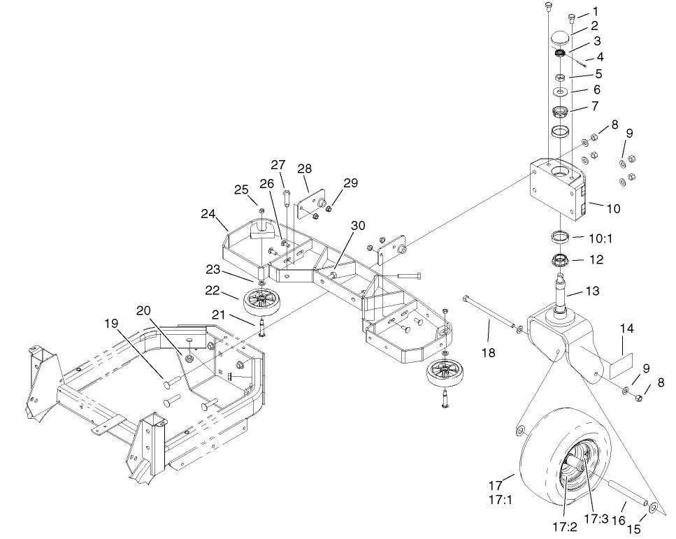 Tail Wheel And Bumper Assembly