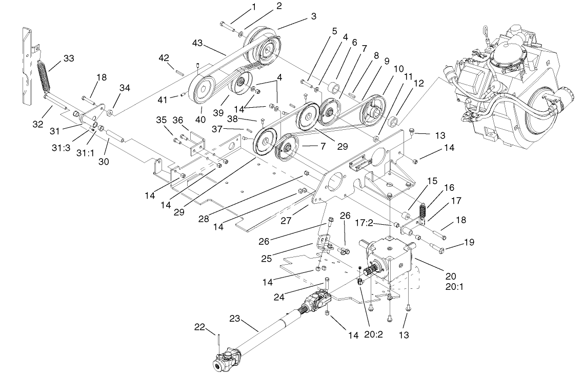 Pto/hydro Drive Assembly