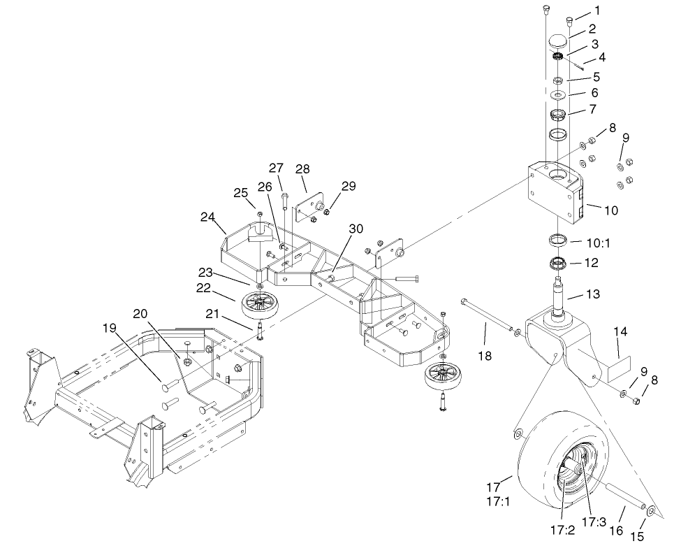 Tail Wheel And Bumper Assembly